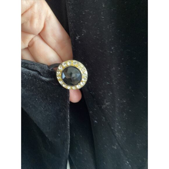 After dark Womens Medium Black‎ Velour Top Sheer Sleeve Witchy Goth Whimsigoth - Picture 6 of 8